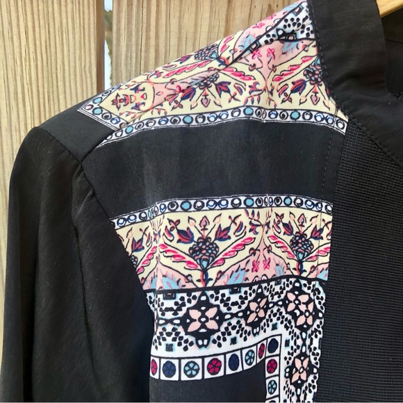 IZ Byer Floral Open Bomber Jacket Sz Medium Coat Full Zip - Picture 2 of 7